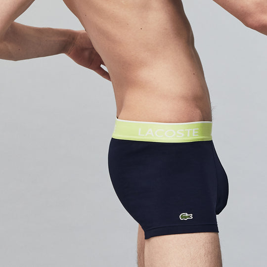 Pack Of 3 Navy Casual Boxer Briefs With Contrasting Waistband - 5H3401