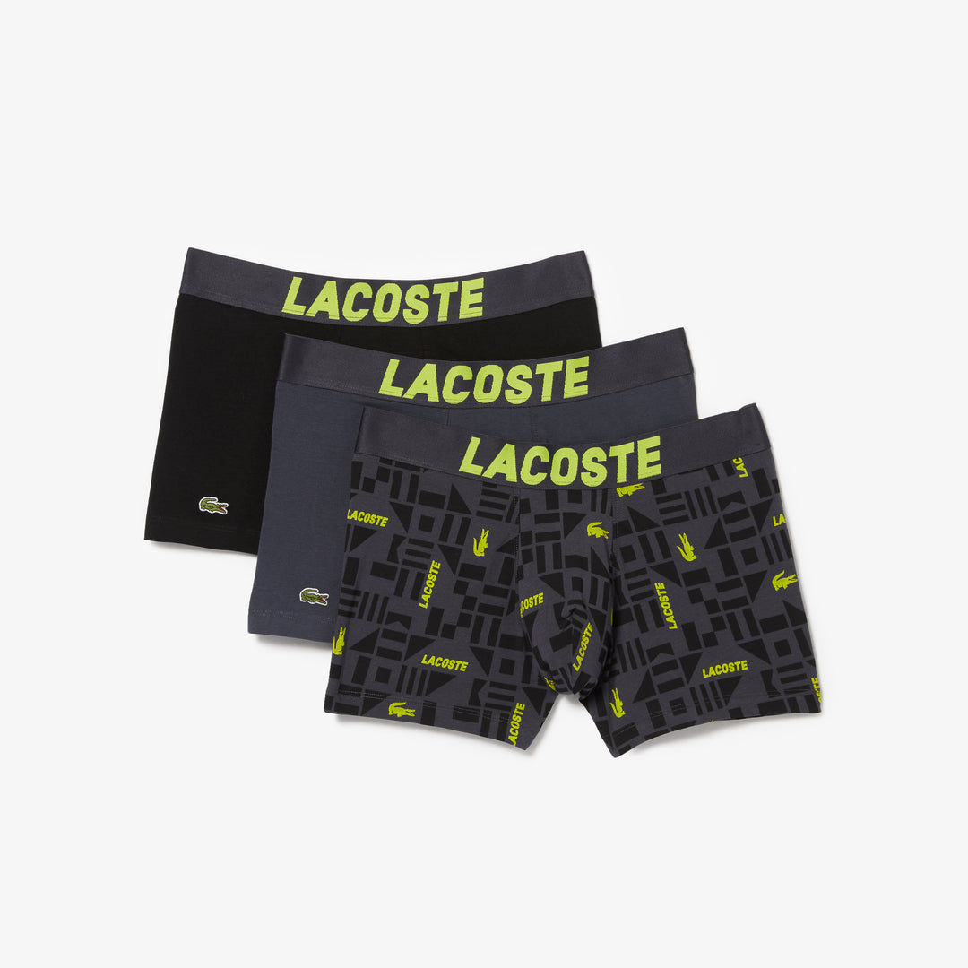 Shop The Latest Collection Of Lacoste Men'S Lacoste Nautical Print Trunk Three-Pack - 5H9956 In Lebanon