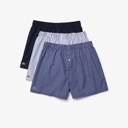 Shop The Latest Collection Of Lacoste Pack Of 3 Authentics Striped Boxers - 7H3394 In Lebanon