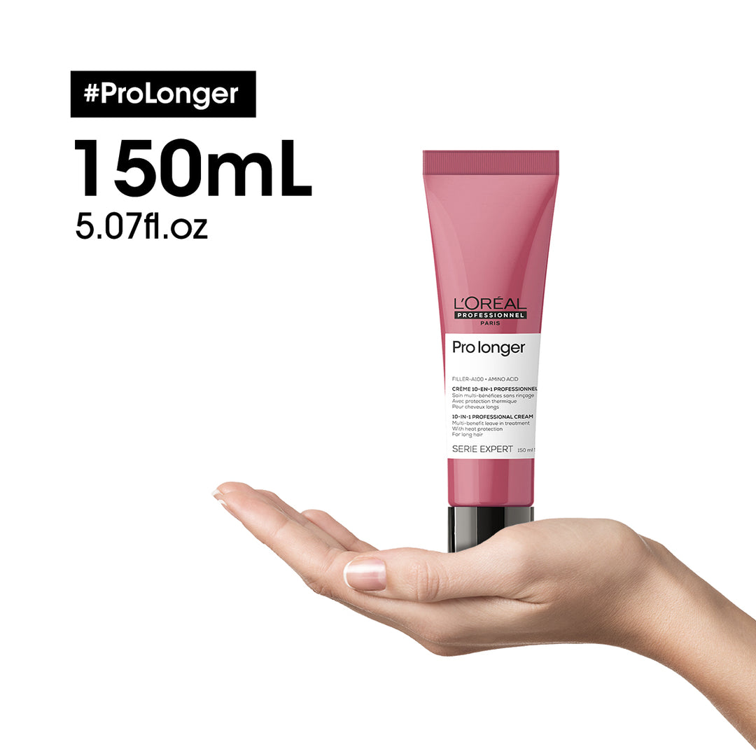 Pro Longer 10-In-1 Cream With Filler-A100 And Amino Acid For Long Hair With Thinned Ends Serie Expert 150Ml