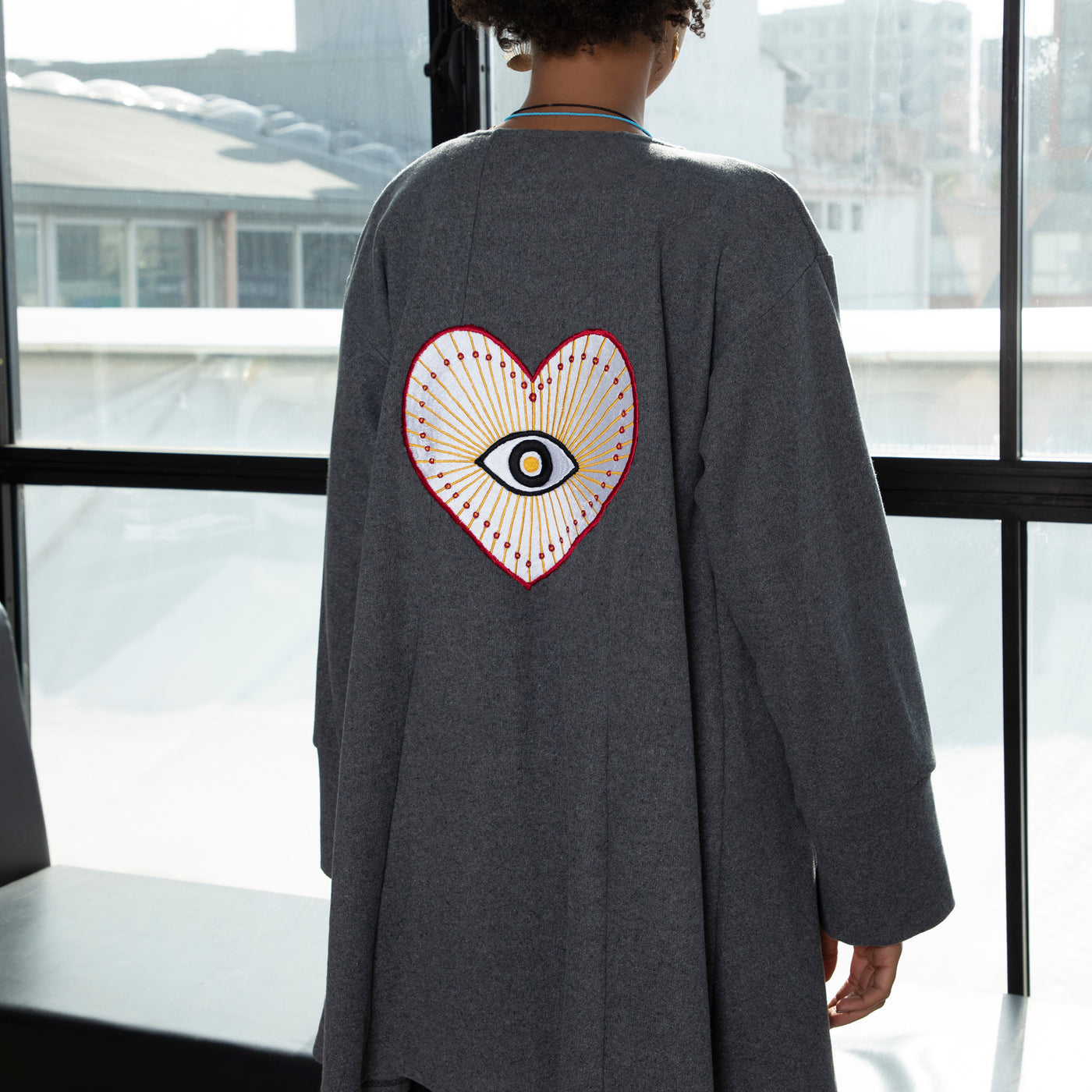 Shop The Latest Collection Of Mouftah El Chark Heart Eye Tricot Cape - 23167Heart In Lebanon