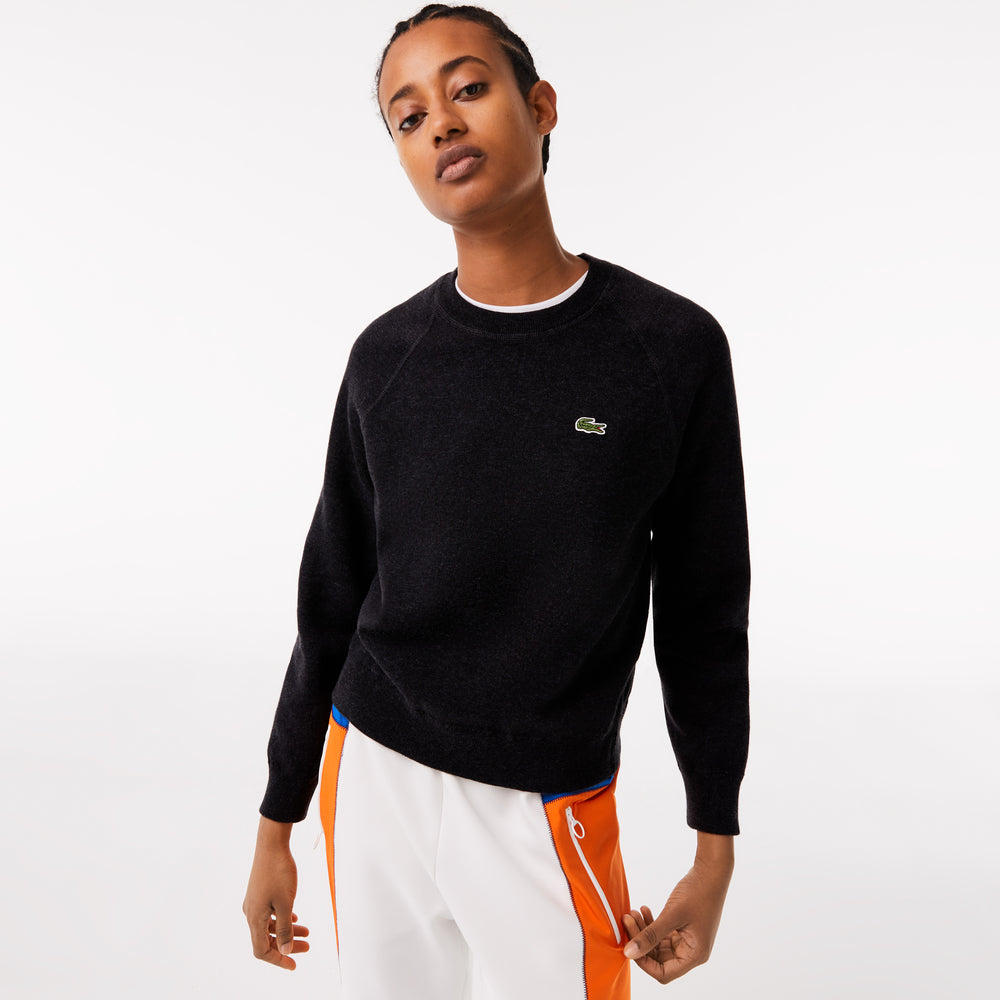 Women's Lacoste Crew Neck Two-Ply Jersey Sweater - Af1105