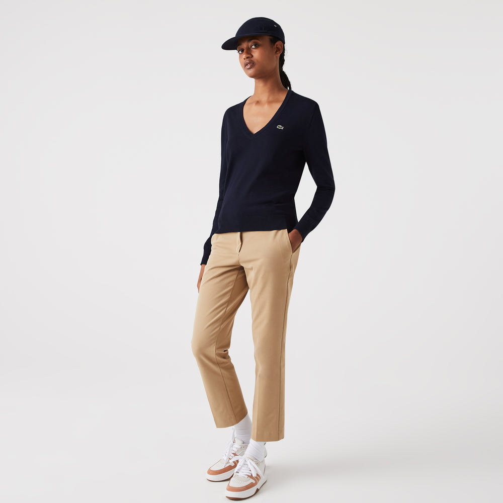 Women's V-Neck Organic Cotton Sweater - Af7013