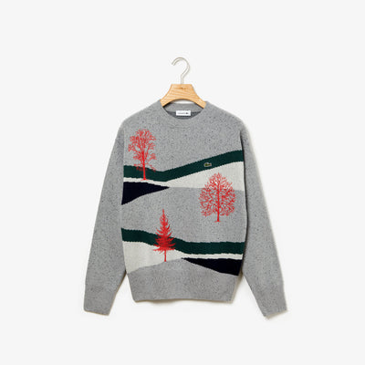 Shop The Latest Collection Of Outlet - Lacoste Women'S Cotton And Wool Blend Jacquard Sweater - Af8723 In Lebanon