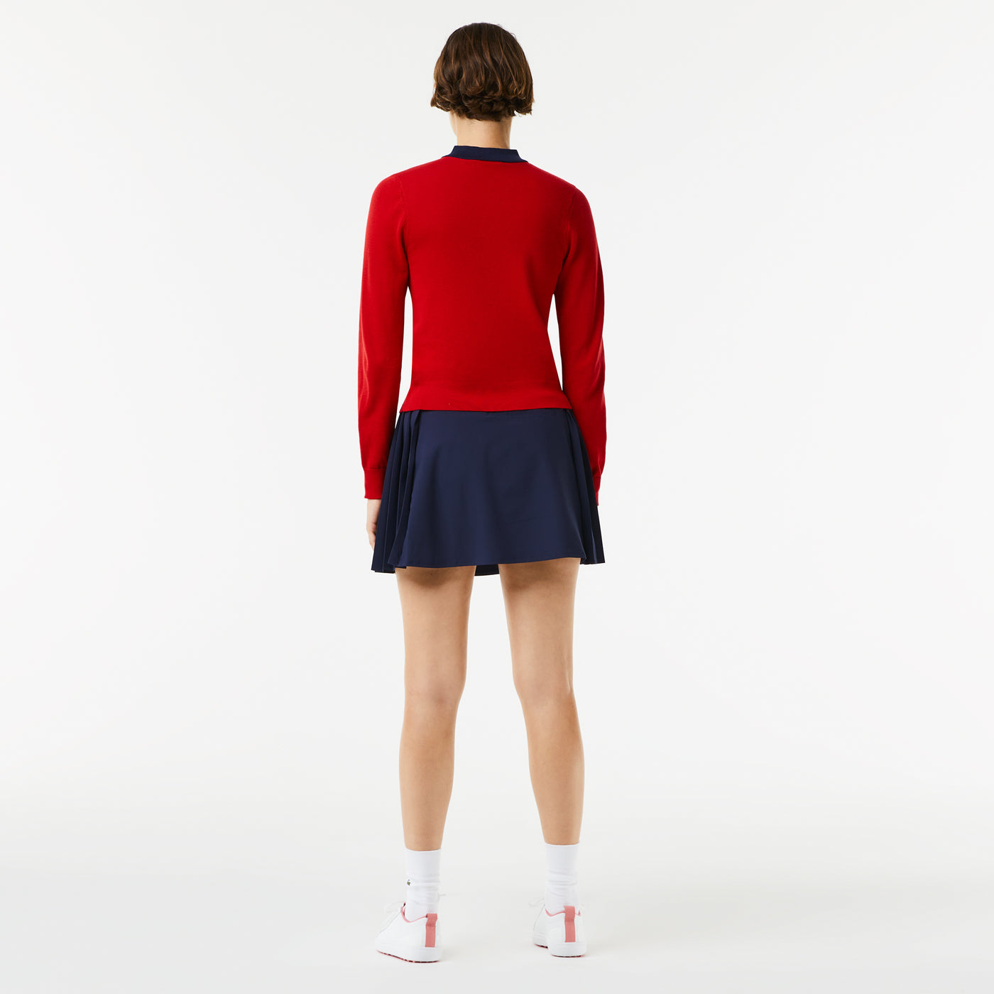Women's Lacoste Sport Contrast Polo Collar Golf Sweater - Af9315