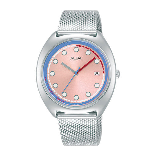 Shop The Latest Collection Of Alba Active Lady Pink Dial Silver Mesh 36Mm - Ag8K45X1 In Lebanon