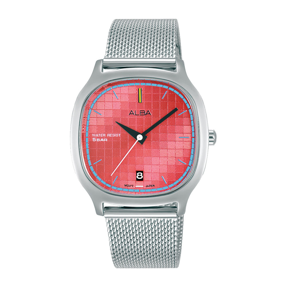 Shop The Latest Collection Of Alba Fusion Pink Dial Silver Mesh - Ag8L03X1 In Lebanon