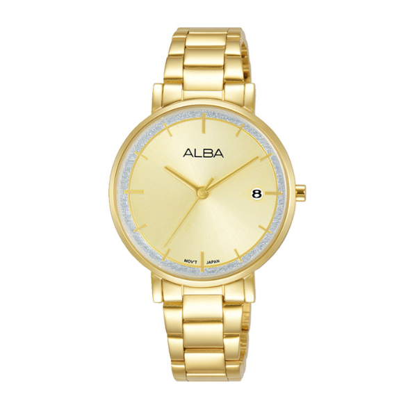 Shop The Latest Collection Of Alba Fashion Light Champagne Dial Gold Steel 32Mm - Ag8M72X1 In Lebanon