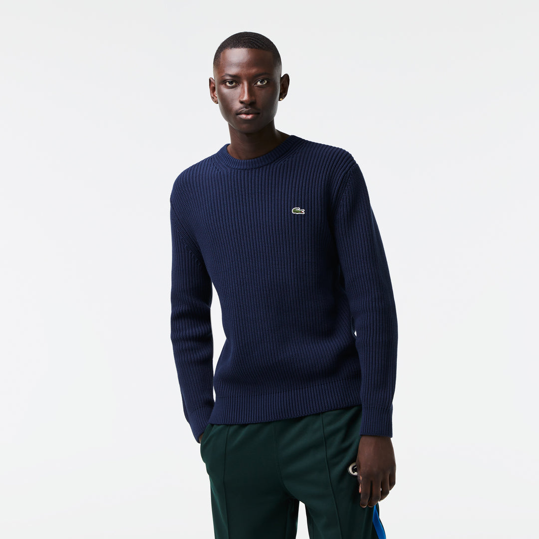 Men's Lacoste Classic Fit Crew Neck Organic Cotton Sweater - Ah0255