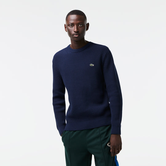 Men's Lacoste Classic Fit Crew Neck Organic Cotton Sweater - Ah0255