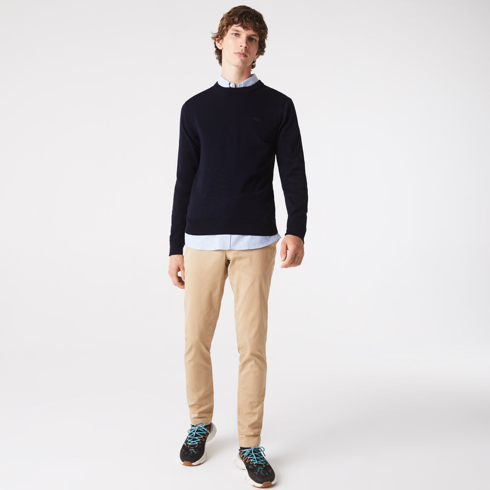 Men's Crew Neck Merino Wool Sweater - Ah1969