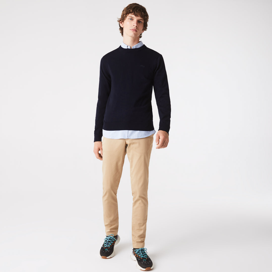 Men's Crew Neck Merino Wool Sweater - Ah1969