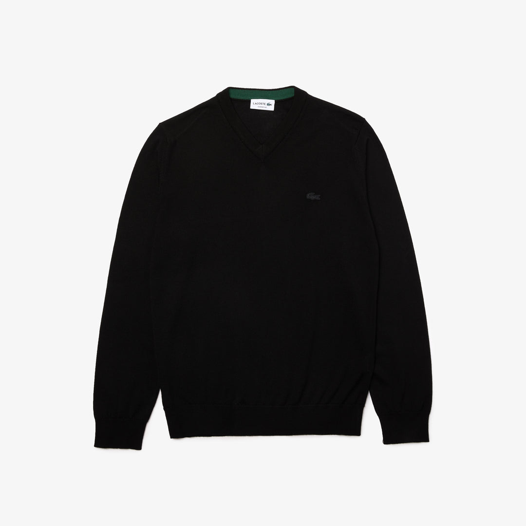 Men's V-Neck Merino Wool Sweater - Ah1990