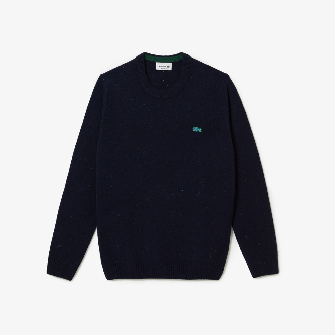 Shop The Latest Collection Of Lacoste Men'S Regular Fit Speckled Print Wool Jersey Sweater - Ah2341 In Lebanon