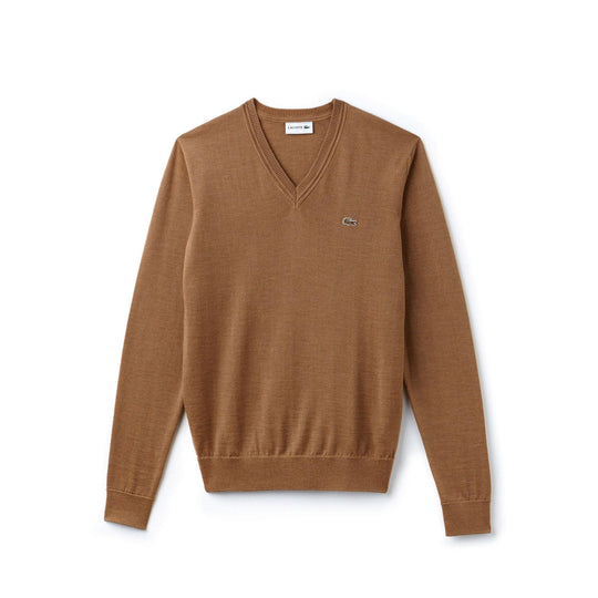 Shop The Latest Collection Of Outlet - Lacoste Men'S V-Neck Wool Jersey Sweater - Ah2987 In Lebanon