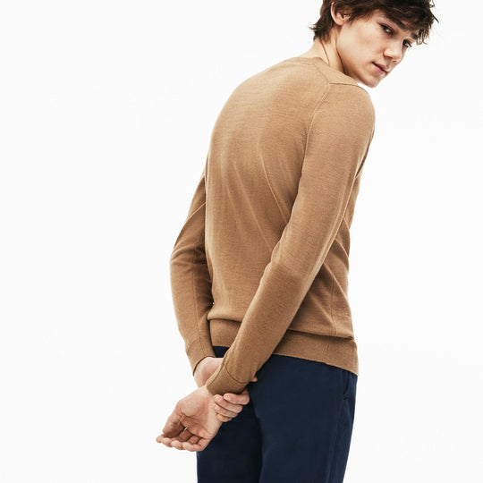 Men's V-Neck Wool Jersey Sweater - Ah2987