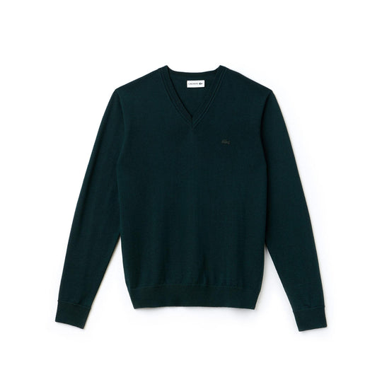 Men's V-Neck Wool Jersey Sweater - Ah2987