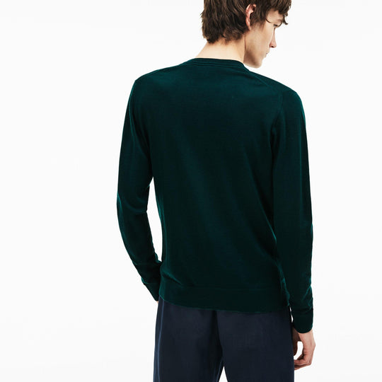 Men's V-Neck Wool Jersey Sweater - Ah2987