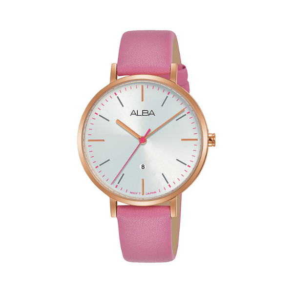 Alba Fashion White Dial Pink Strap - Ah7T26X1