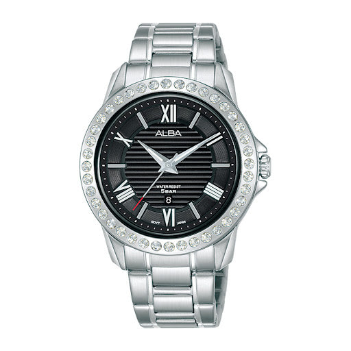 Shop The Latest Collection Of Alba Prestige Lady Blk Dial Silver Steel 36Mm - Ah7V73X1 In Lebanon