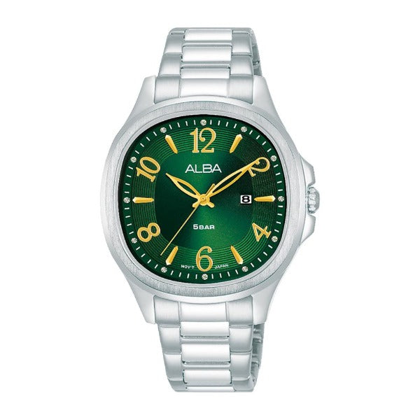Shop The Latest Collection Of Alba Fashion Green Dial Silver Steel 34Mm - Ah7X53X1 In Lebanon