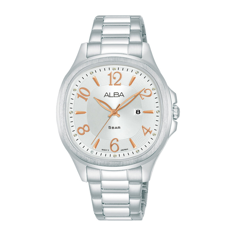 Shop The Latest Collection Of Alba Fashion White Dial Silver Steel 34Mm - Ah7X59X1 In Lebanon