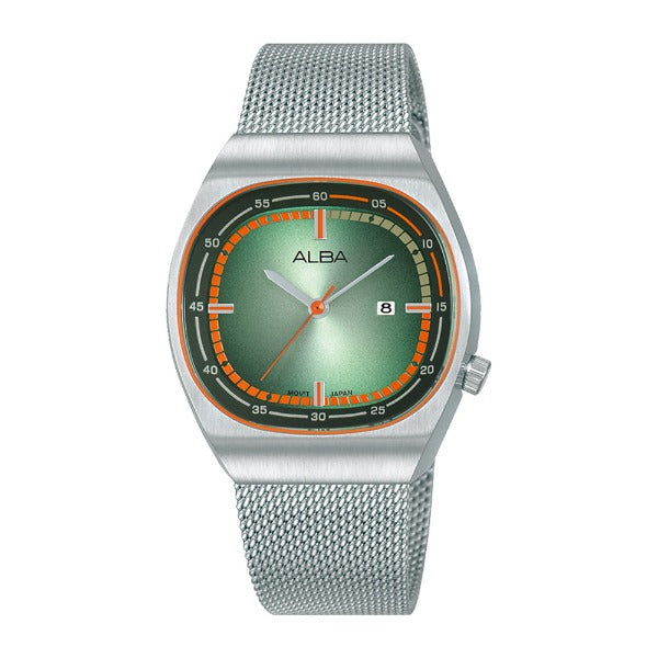 Shop The Latest Collection Of Alba Fusion Green Dial Mesh Steel 33Mm - Ah7Y27X1 In Lebanon