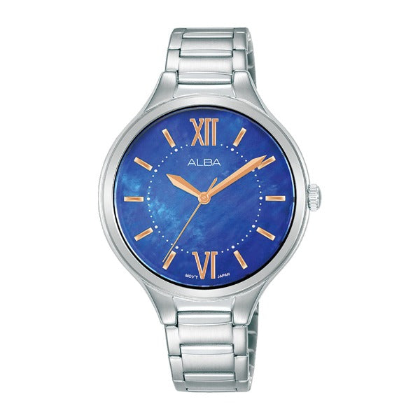 Shop The Latest Collection Of Alba Fashion Blue Mop Dial Silver Steel 35Mm- Ah8895X1 In Lebanon