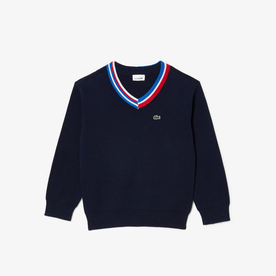 Shop The Latest Collection Of Lacoste Kids' Lacoste Contrast Striped Neck Cotton Sweater - Aj9727 In Lebanon