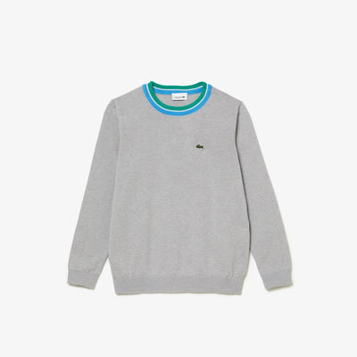 Shop The Latest Collection Of Lacoste Kids' Lacoste Contrast Collar Cotton Jersey Sweater - Aj9729 In Lebanon
