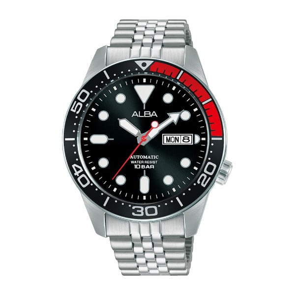 Shop The Latest Collection Of Alba Active Automatic Blk Red Dial Silver Steel 42Mm -  Al4193X1Q In Lebanon