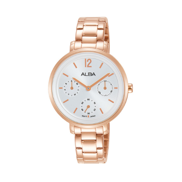 Shop The Latest Collection Of Outlet - Alba Fashion White Dial Rose Gold Steel - Ap6644X1 In Lebanon