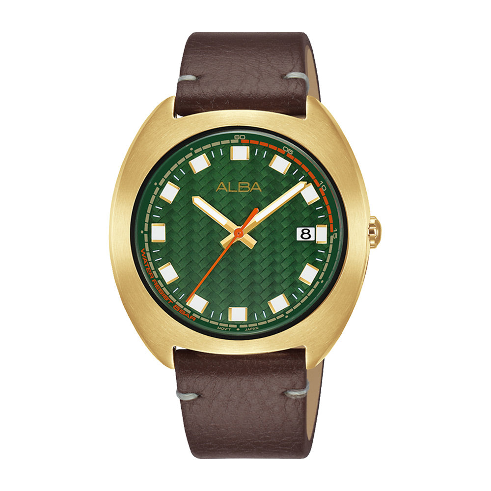 Shop The Latest Collection Of Alba Active Green Dial Brown Strap 40Mm - As9K88X1 In Lebanon