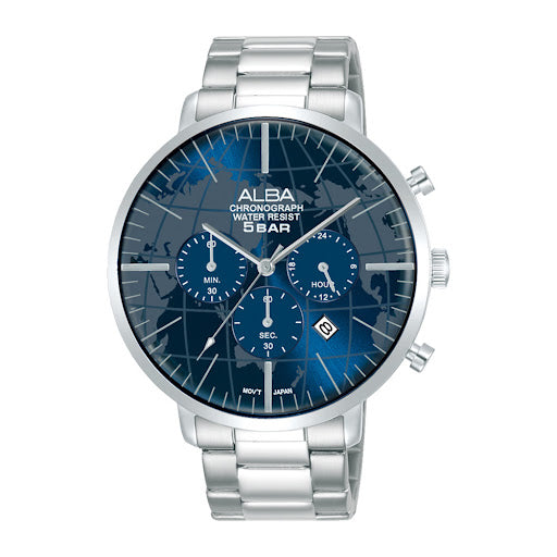 Shop The Latest Collection Of Alba Prestige Dark Blue Dial Silver Steel 44Mm - At3G73X1 In Lebanon