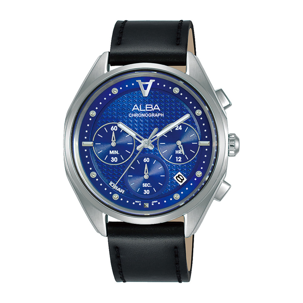 Shop The Latest Collection Of Alba Signa Lady Blue Dial Black Strap 38Mm - At3G97X1 In Lebanon