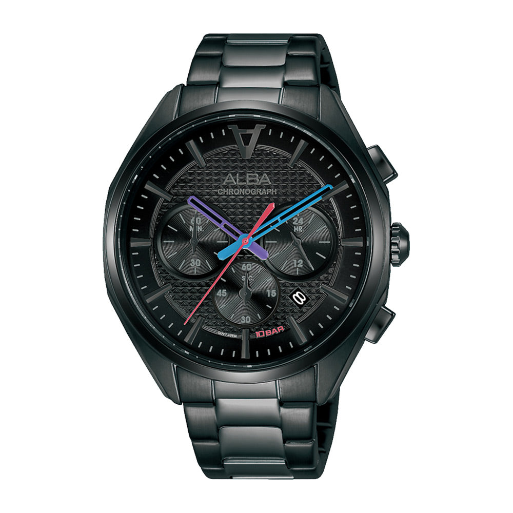 Shop The Latest Collection Of Alba Active Chrono Blk Dial Blk Steel 42Mm - At3G99X1 In Lebanon