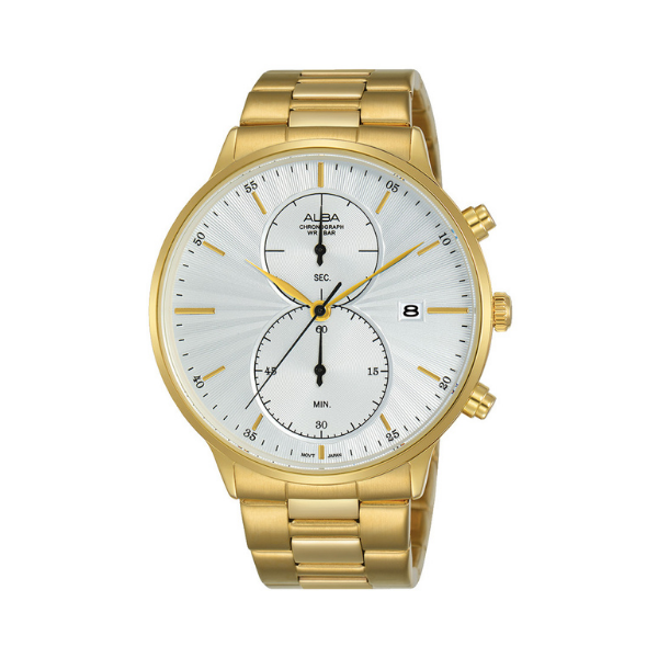 Shop The Latest Collection Of Outlet - Alba Alba Prestige White & Gold Dial Gold Steel- Aw4002X1 In Lebanon