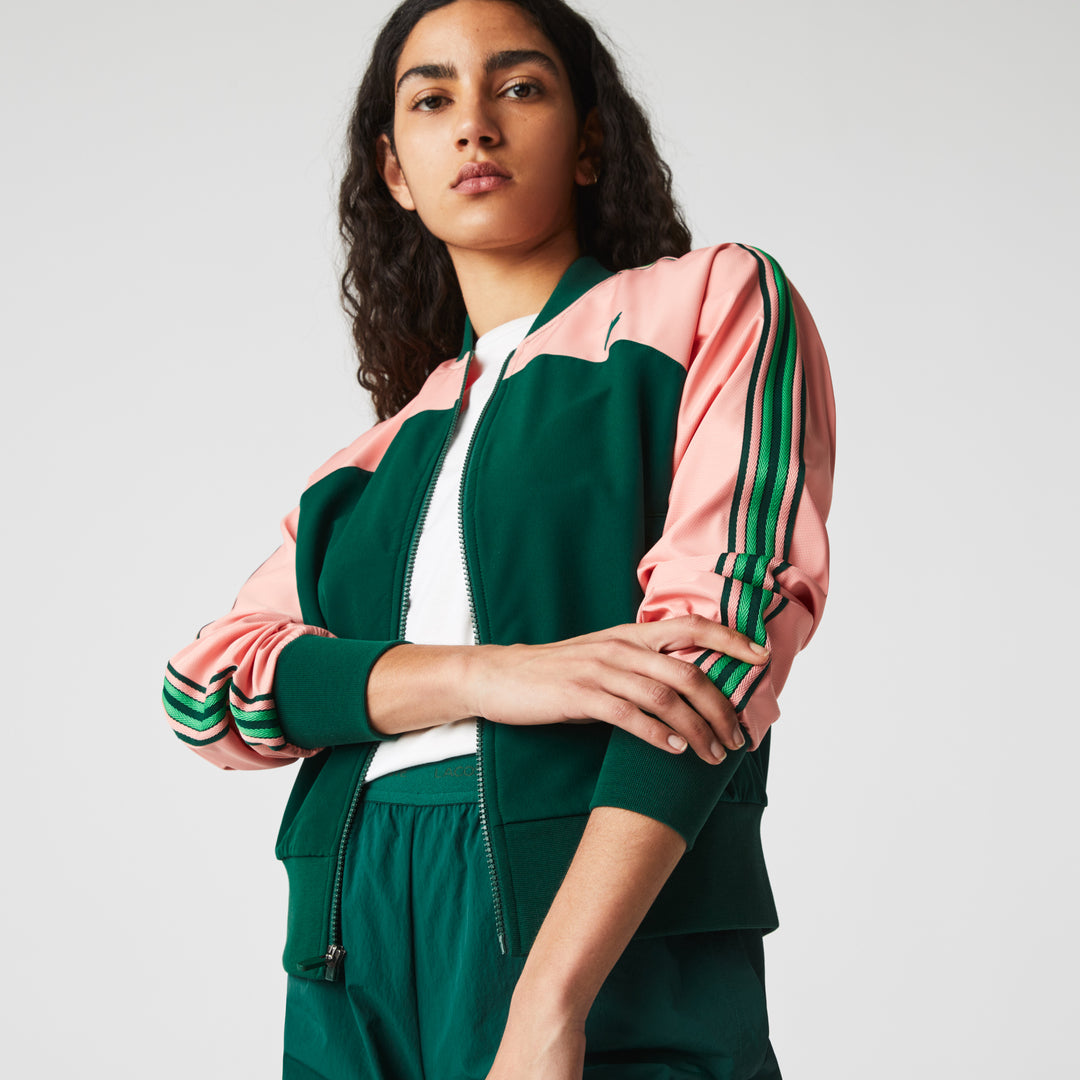 Lacoste Sport Loose Fit Colorblock Zip Teddy Jacket - Bf6982