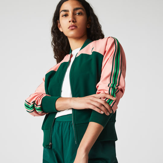 Lacoste Sport Loose Fit Colorblock Zip Teddy Jacket - Bf6982