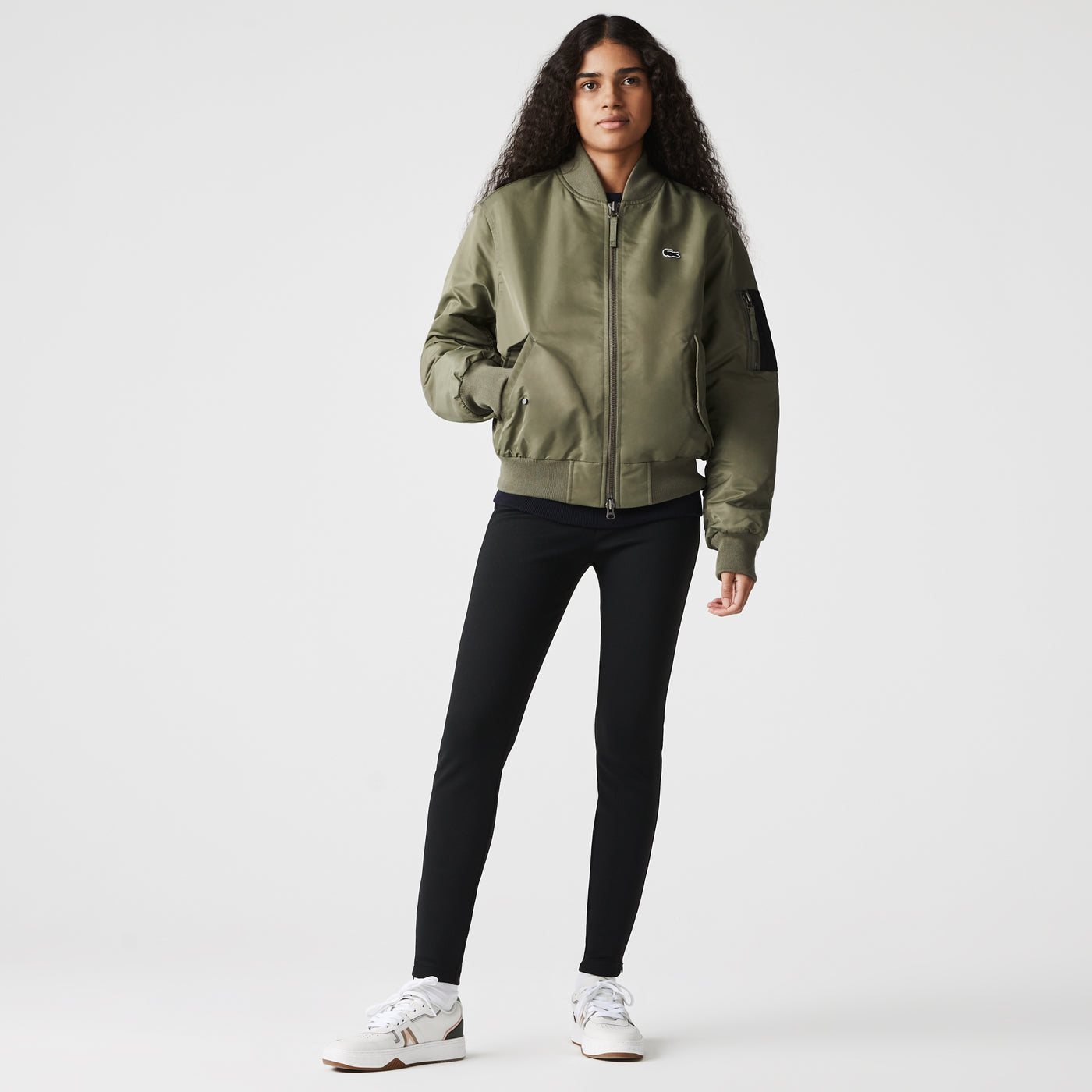 Shop The Latest Collection Of Outlet - Lacoste Unisex Live Oversized Contrast Bomber Jacket - Bh1158 In Lebanon