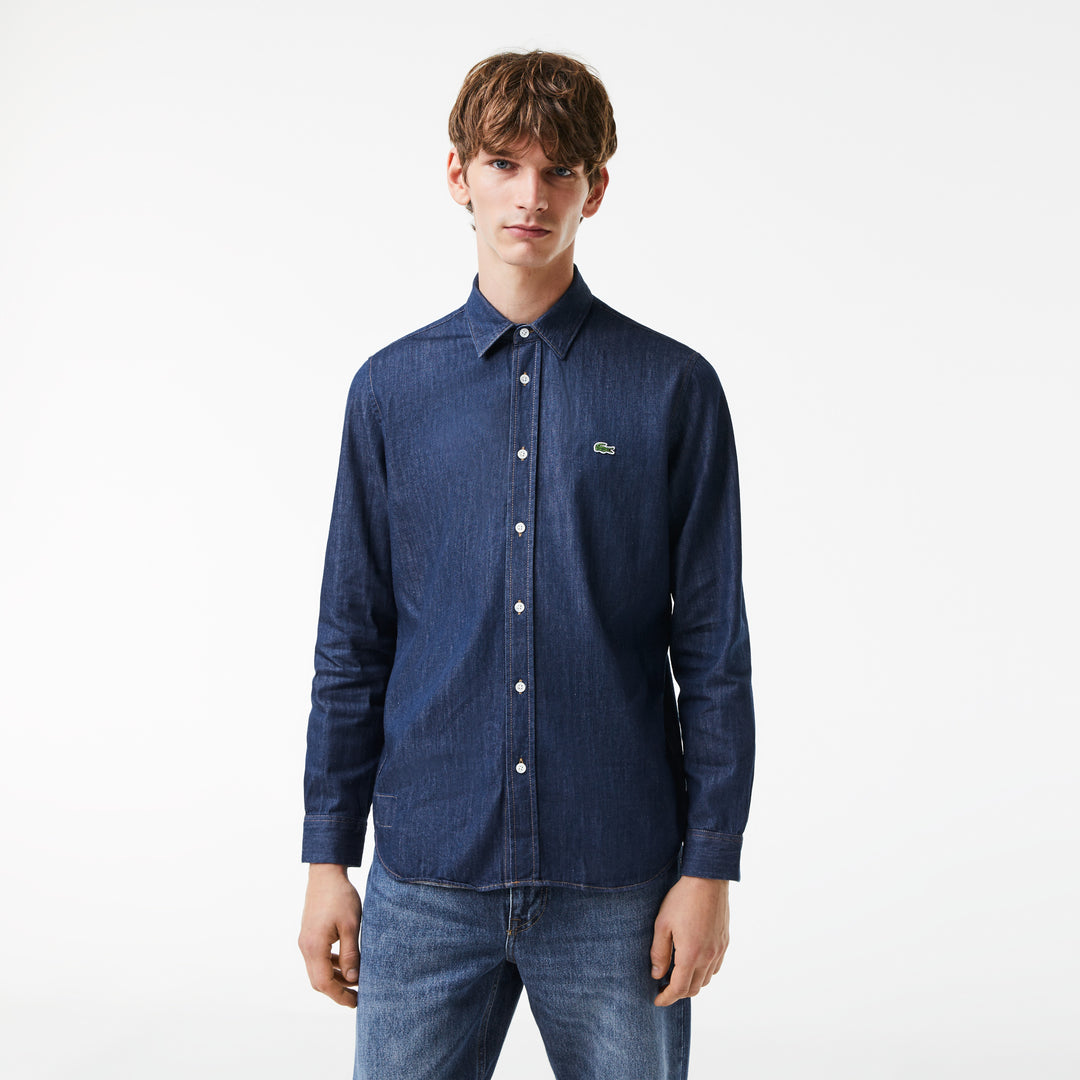 Men's Lacoste Regular Fit Organic Cotton Denim Shirt - Ch0197