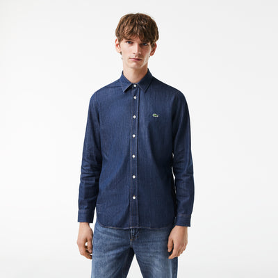 Men's Lacoste Regular Fit Organic Cotton Denim Shirt - CH0197