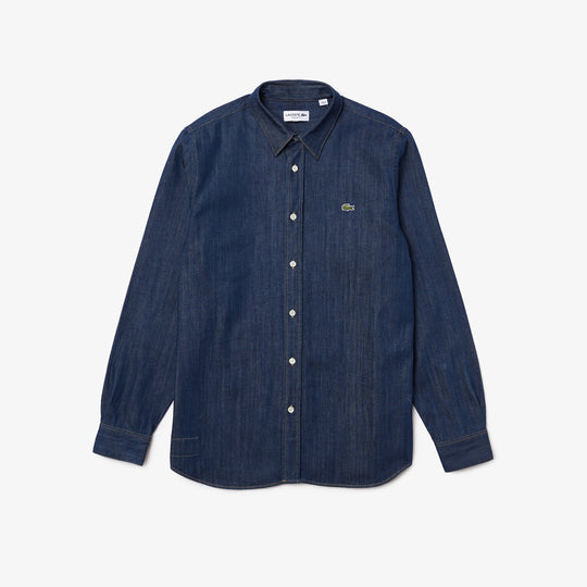 Men's Lacoste Regular Fit Organic Cotton Denim Shirt - Ch0197