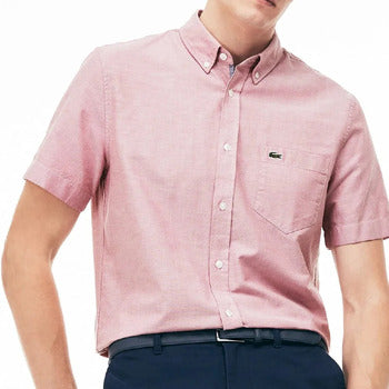 Shop The Latest Collection Of Outlet - Lacoste Men'S Regular Fit Oxford Cotton Shirt - Ch4975 In Lebanon