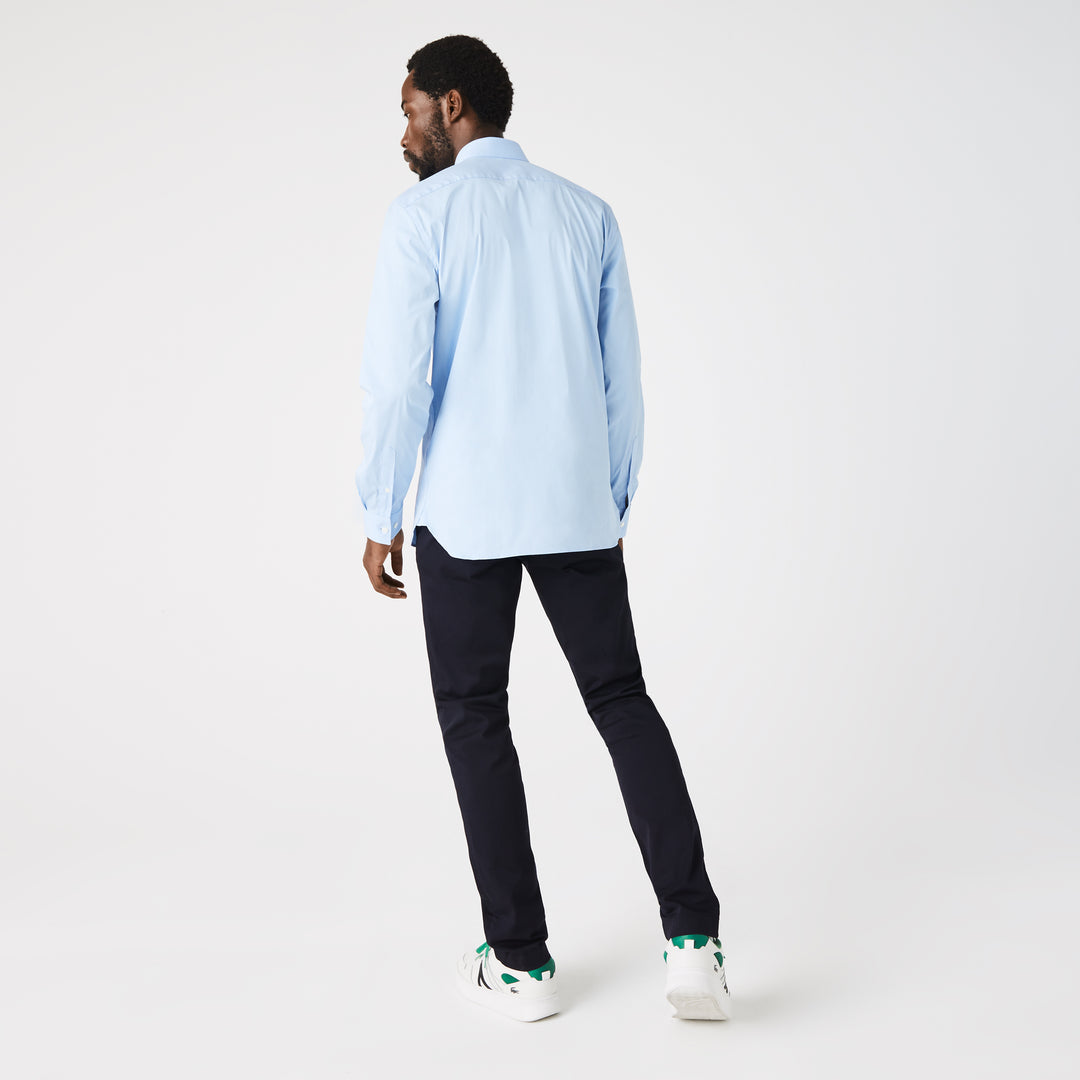 Men's Lacoste Slim Fit French Collar Cotton Poplin Shirt - Ch5253