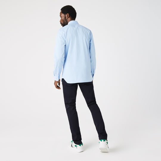 Men's Lacoste Slim Fit French Collar Cotton Poplin Shirt - Ch5253