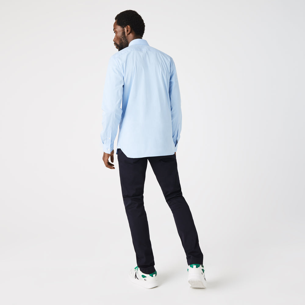 Men's Lacoste Slim Fit French Collar Cotton Poplin Shirt - Ch5253 - MYHOLDAL LEBANON