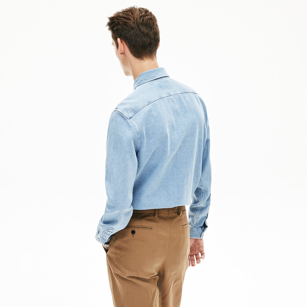 Men's Snap Button Denim Shirt - Ch6301