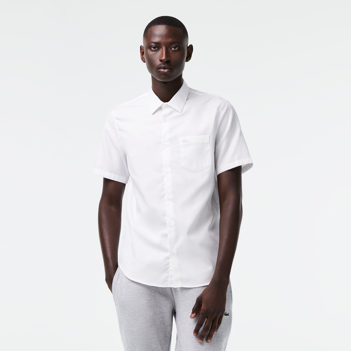 Shop The Latest Collection Of Lacoste Men'S Regular Fit Solid Cotton Shirt - Ch8528 In Lebanon