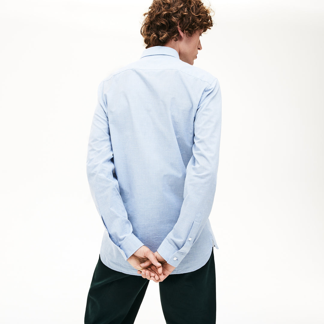 Lacoste Men's Slim Fit Pied-De-Poule Cotton Shirt - Ch9668